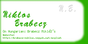 miklos brabecz business card